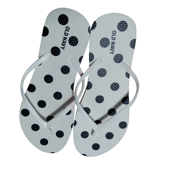 8 Old Navy white and black sandal - Picture 1 of 3